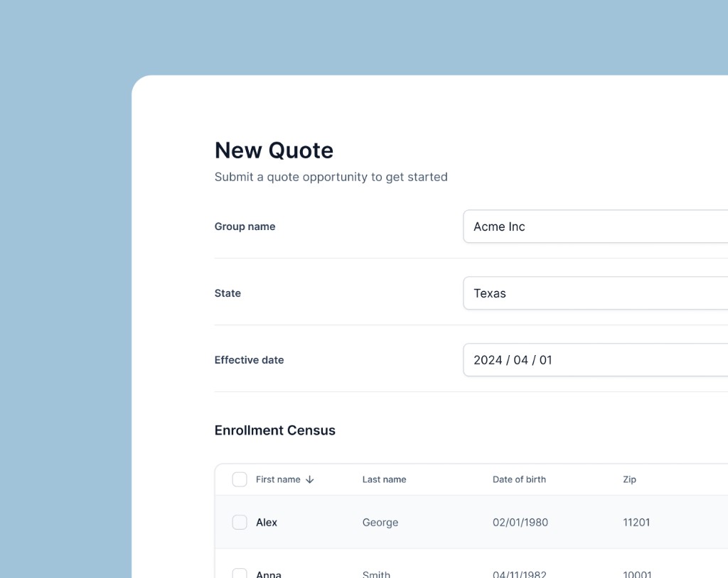 Start quoting placeholder